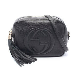 Gucci Soho Disco Bag Interlocking GG Leather Shoulder Bag Black